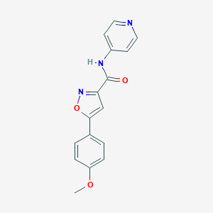 molecular formula C16H13N3O3 B257434 5-(4-methoxyphenyl)-N-pyridin-4-ylisoxazole-3-carboxamide 