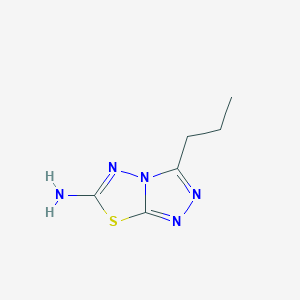 molecular formula C6H9N5S B2574340 3-丙基[1,2,4]三唑并[3,4-b][1,3,4]噻二唑-6-胺 CAS No. 217788-67-5