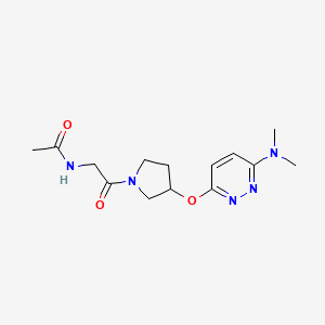 N-(2-(3-((6-(dimethylamino)pyridazin-3-yl)oxy)pyrrolidin-1-yl)-2-oxoethyl)acetamide