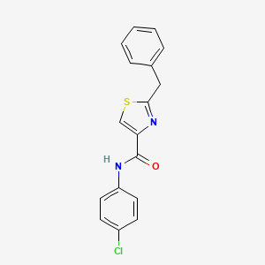 molecular formula C17H13ClN2OS B2574352 2-benzyl-N-(4-chlorophenyl)-1,3-thiazole-4-carboxamide CAS No. 478030-25-0