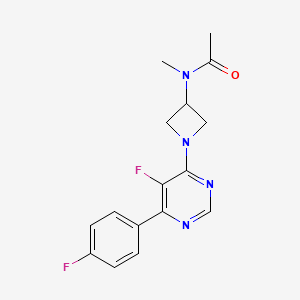 N-[1-[5-Fluoro-6-(4-fluorophenyl)pyrimidin-4-yl]azetidin-3-yl]-N-methylacetamide