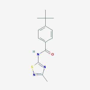 molecular formula C14H17N3OS B257436 4-tert-butyl-N-(3-methyl-1,2,4-thiadiazol-5-yl)benzamide 