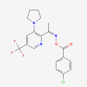 2-{[(4-Chlorobenzoyl)oxy]ethanimidoyl}-3-(1-pyrrolidinyl)-5-(trifluoromethyl)pyridine