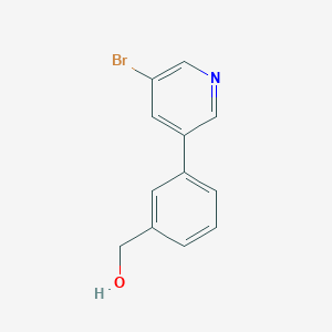molecular formula C12H10BrNO B2574363 (3-(5-Bromopyridin-3-yl)phenyl)methanol CAS No. 1171896-61-9