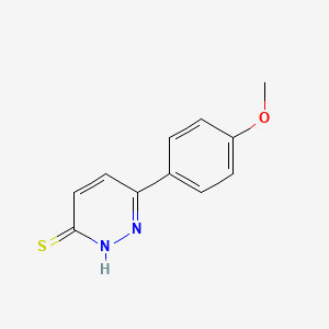 molecular formula C11H10N2OS B2574364 6-(4-Methoxyphenyl)pyridazine-3-thiol CAS No. 72486-28-3