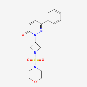 molecular formula C17H20N4O4S B2574371 2-(1-Morpholin-4-ylsulfonylazetidin-3-yl)-6-phenylpyridazin-3-one CAS No. 2380083-48-5
