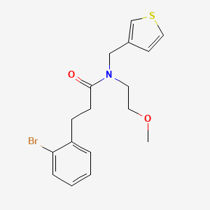 molecular formula C17H20BrNO2S B2574377 3-(2-bromophenyl)-N-(2-methoxyethyl)-N-(thiophen-3-ylmethyl)propanamide CAS No. 1797793-45-3