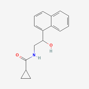 molecular formula C16H17NO2 B2574384 N-(2-hydroxy-2-(naphthalen-1-yl)ethyl)cyclopropanecarboxamide CAS No. 1351611-21-6