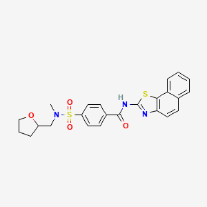 molecular formula C24H23N3O4S2 B2574399 4-(N-methyl-N-((tetrahydrofuran-2-yl)methyl)sulfamoyl)-N-(naphtho[2,1-d]thiazol-2-yl)benzamide CAS No. 892847-29-9