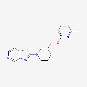 molecular formula C18H20N4OS B2574410 2-[3-[(6-Methylpyridin-2-yl)oxymethyl]piperidin-1-yl]-[1,3]thiazolo[4,5-c]pyridine CAS No. 2379986-62-4