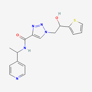 1-(2-hydroxy-2-(thiophen-2-yl)ethyl)-N-(1-(pyridin-4-yl)ethyl)-1H-1,2,3-triazole-4-carboxamide