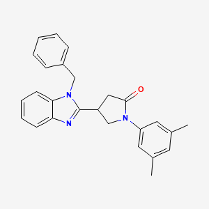 molecular formula C26H25N3O B2574419 4-(1-benzyl-1H-benzimidazol-2-yl)-1-(3,5-dimethylphenyl)pyrrolidin-2-one CAS No. 847397-08-4