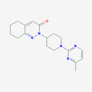 molecular formula C18H23N5O B2574421 2-[1-(4-Methylpyrimidin-2-yl)piperidin-4-yl]-5,6,7,8-tetrahydrocinnolin-3-one CAS No. 2380170-19-2