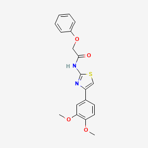 molecular formula C19H18N2O4S B2574428 N-[4-(3,4-dimethoxyphenyl)-1,3-thiazol-2-yl]-2-phenoxyacetamide CAS No. 392248-50-9