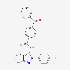 4-benzoyl-N-[2-(4-fluorophenyl)-4,6-dihydrothieno[3,4-c]pyrazol-3-yl]benzamide