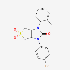 1-(4-bromophenyl)-3-(o-tolyl)tetrahydro-1H-thieno[3,4-d]imidazol-2(3H)-one 5,5-dioxide