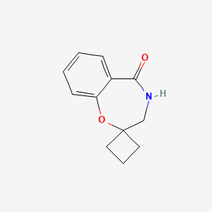 molecular formula C12H13NO2 B2574457 4,5-dihydro-3H-spiro[1,4-benzoxazepine-2,1'-cyclobutane]-5-one CAS No. 2094372-05-9