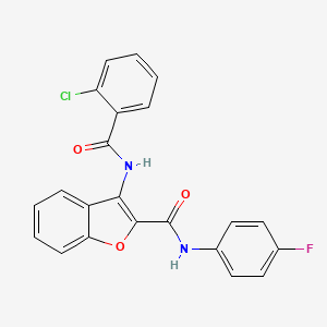 3-(2-chlorobenzamido)-N-(4-fluorophenyl)benzofuran-2-carboxamide
