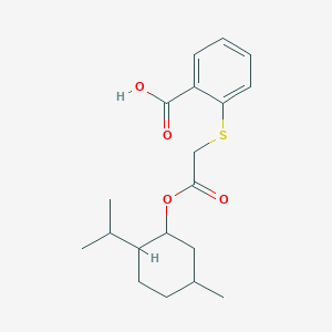 molecular formula C19H26O4S B2574467 2-[(2-{[5-Methyl-2-(propan-2-yl)cyclohexyl]oxy}-2-oxoethyl)sulfanyl]benzoic acid CAS No. 1005159-83-0