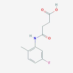 molecular formula C11H12FNO3 B2574469 4-(5-氟-2-甲基苯胺基)-4-氧代丁酸 CAS No. 647031-91-2