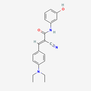 (E)-2-cyano-3-[4-(diethylamino)phenyl]-N-(3-hydroxyphenyl)prop-2-enamide