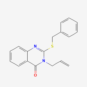 molecular formula C18H16N2OS B2574478 3-烯丙基-2-(苄硫基)喹唑啉-4(3H)-酮 CAS No. 90852-38-3