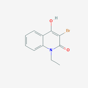 molecular formula C11H10BrNO2 B2574484 3-bromo-1-ethyl-4-hydroxy-2(1H)-quinolinone CAS No. 168214-63-9
