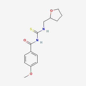 molecular formula C14H18N2O3S B2574487 4-甲氧基-N-(氧杂环-2-基甲基氨基硫代羰基)苯甲酰胺 CAS No. 536722-28-8