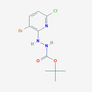 molecular formula C10H13BrClN3O2 B2574494 tert-Butyl 2-(3-bromo-6-chloropyridin-2-yl)hydrazinecarboxylate CAS No. 1936107-33-3