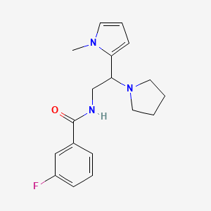 3-fluoro-N-(2-(1-methyl-1H-pyrrol-2-yl)-2-(pyrrolidin-1-yl)ethyl)benzamide