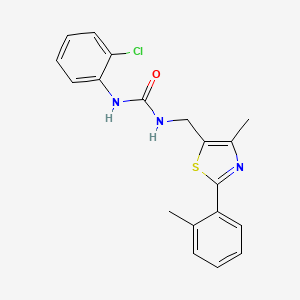 1-(2-Chlorophenyl)-3-((4-methyl-2-(o-tolyl)thiazol-5-yl)methyl)urea