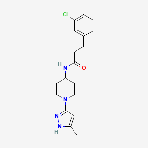 3-(3-chlorophenyl)-N-(1-(5-methyl-1H-pyrazol-3-yl)piperidin-4-yl)propanamide