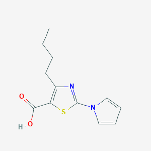 molecular formula C12H14N2O2S B2574518 4-butyl-2-(1H-pyrrol-1-yl)-1,3-thiazole-5-carboxylic acid CAS No. 1269535-20-7
