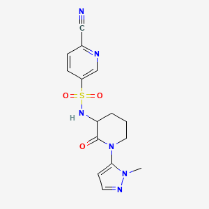 6-Cyano-N-[1-(2-methylpyrazol-3-yl)-2-oxopiperidin-3-yl]pyridine-3-sulfonamide