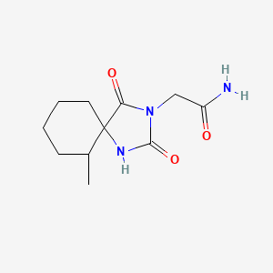 2-(6-Methyl-2,4-dioxo-1,3-diazaspiro[4.5]decan-3-yl)acetamide