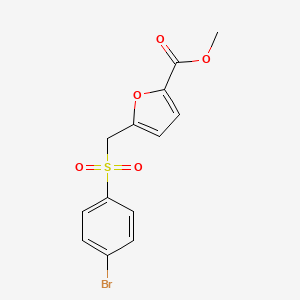 molecular formula C13H11BrO5S B2574538 5-(((4-溴苯基)磺酰基)甲基)呋喃-2-羧酸甲酯 CAS No. 886498-54-0