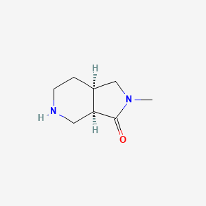molecular formula C8H14N2O B2574541 (3aR,7aR)-2-甲基-八氢-1H-吡咯并[3,4-c]吡啶-3-酮 CAS No. 1400744-16-2