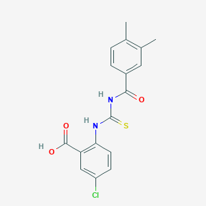 5-Chloro-2-({[(3,4-dimethylphenyl)carbonyl]carbamothioyl}amino)benzoic acid