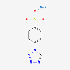 molecular formula C7H5N4NaO3S B2574549 sodium 4-(1H-tetrazol-1-yl)benzenesulfonate CAS No. 205383-46-6