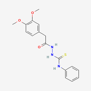 Benzeneacetic acid, 3,4-dimethoxy-, 2-[(phenylamino)thioxomethyl]hydrazide