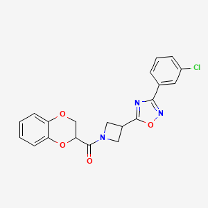 (3-(3-(3-Chlorophenyl)-1,2,4-oxadiazol-5-yl)azetidin-1-yl)(2,3-dihydrobenzo[b][1,4]dioxin-2-yl)methanone