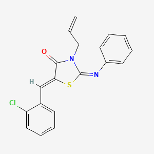 molecular formula C19H15ClN2OS B2574568 (2E,5Z)-3-allyl-5-(2-chlorobenzylidene)-2-(phenylimino)thiazolidin-4-one CAS No. 359817-42-8