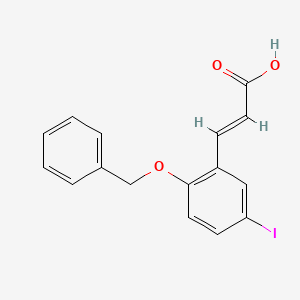 (2E)-3-[5-iodo-2-(phenylmethoxy)phenyl]prop-2-enoic acid
