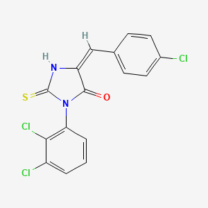 5-[(4-Chlorophenyl)methylidene]-3-(2,3-dichlorophenyl)-2-sulfanylideneimidazolidin-4-one
