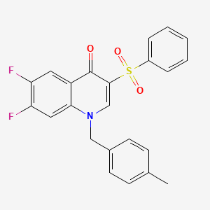 6,7-difluoro-1-(4-methylbenzyl)-3-(phenylsulfonyl)quinolin-4(1H)-one