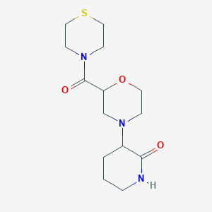 3-[2-(Thiomorpholine-4-carbonyl)morpholin-4-yl]piperidin-2-one