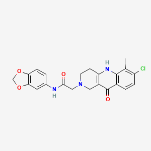5-(2-cyclopentyl-1,3-oxazol-5-yl)-N-[4-(dimethylamino)benzyl]thiophene-2-sulfonamide
