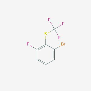 molecular formula C7H3BrF4S B2574593 1-Bromo-3-fluoro-2-(trifluoromethylsulfanyl)benzene CAS No. 2149591-08-0