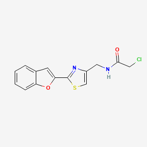 N-[[2-(1-Benzofuran-2-yl)-1,3-thiazol-4-yl]methyl]-2-chloroacetamide