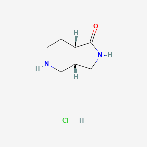 (3As,7aS)-2,3,3a,4,5,6,7,7a-octahydropyrrolo[3,4-c]pyridin-1-one;hydrochloride